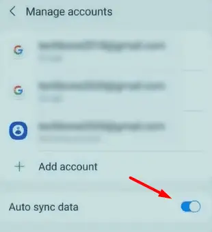 auto sync data turn off