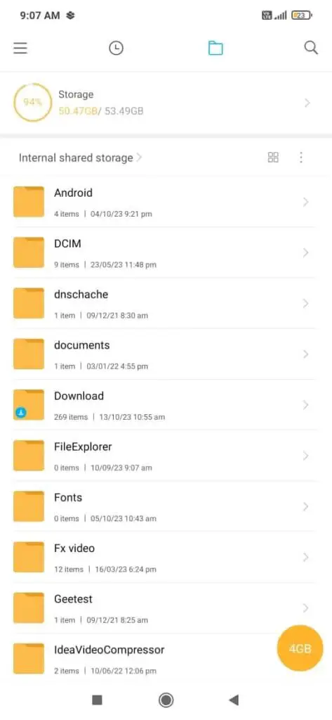 Open up the Files or File Manager app on your Android device
